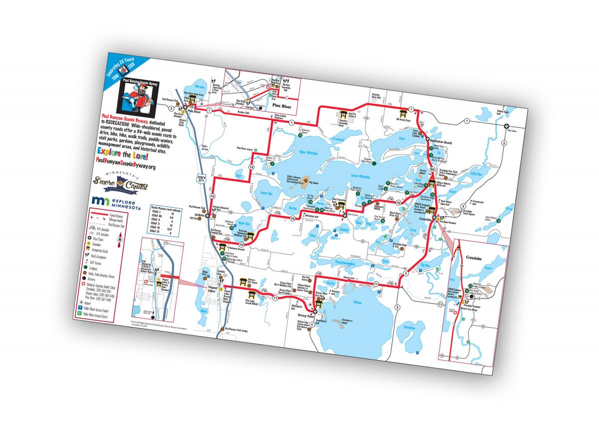 Paul Bunyan Scenic Byway Map for 2018