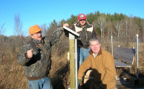 Volunteers from Sons of the American Legion, Post 49 in Pequot Lakes worked tirelessly to build the memorial walkway.