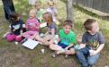 Kindergarten students from Crosby Schools enjoy a snack break during their field trip, enjoying Paul Bunyan decorated cookies baked specially at Pine River Bakery, Pine Rive. Kindergarten students from Crosby Schools enjoy a snack break during their field trip, enjoying Paul Bunyan decorated cookies baked specially at Pine River Bakery, Pine Rive.