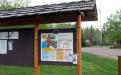 Interpretive panel & kiosk in Trailside Park