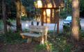 A resting bench at the Vets Trail kiosk provides a lovely spot to contemplate natures bounty.