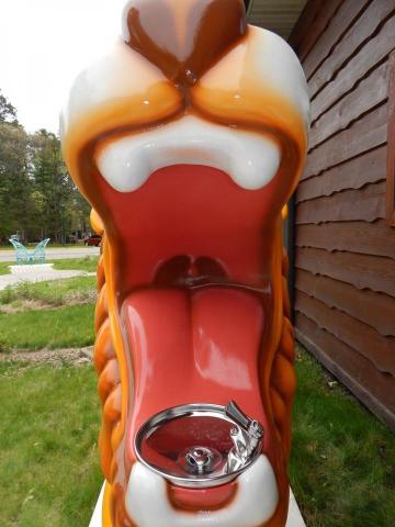 "Say AHhhhh." says the Lion donated by the Crosslake Lions Club "Say AHhhhh." says the Lion donated by the Crosslake Lions Club