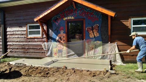 Entrance door to The Learning Center.