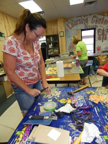 Mosaic door built July 2015 image 1