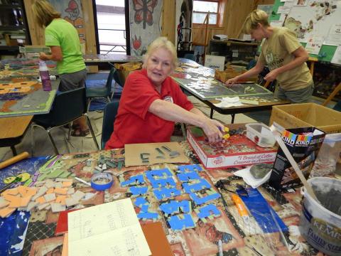Mosaic door built July 2015 image 3