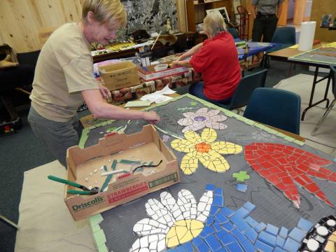 Mosaic door built July 2015 image 4