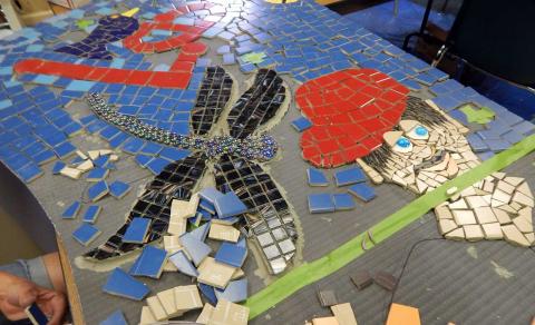 Mosaic door built July 2015 image 7