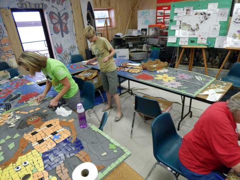 Mosaic door built July 2015 image 10