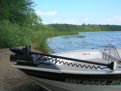 Boat right up to the beach on Little Island - Rollie Johnson Natural Rec Area