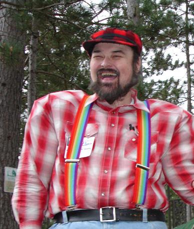 Wayne Chamberlain gets in character as Paul Bunyan