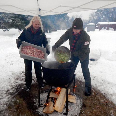 Plenty of real good ingredients go into 'Sourdough Sam's Army Bean-n-Ham' soup. After all, it was at the Army Corps of Engineers